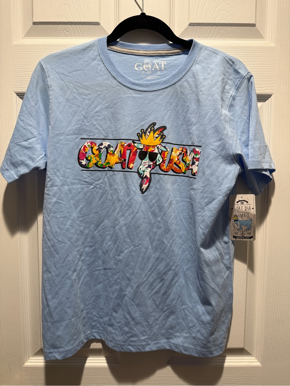 GOAT Carolina Blue Graphic Tee - Youth XL BNWT